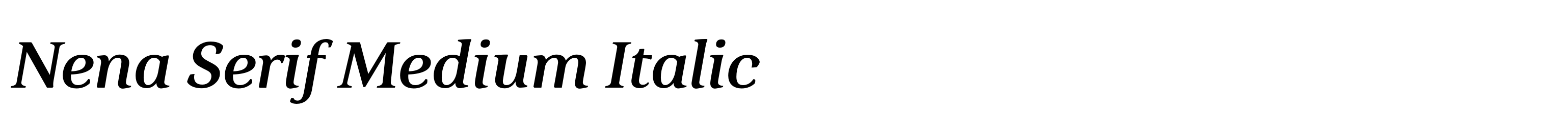 Nena Serif Medium Italic